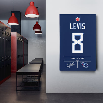 Will Levis Titans Jersey Canvas Print | Wall Art Decor