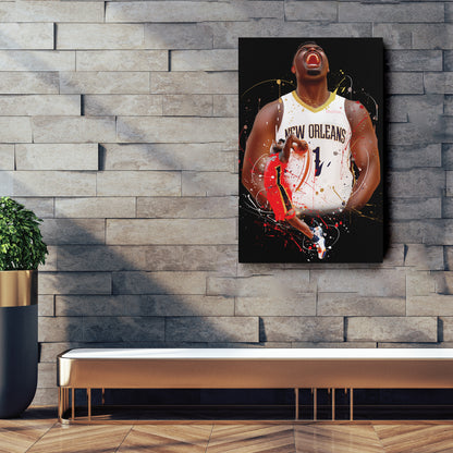 Zion Williamson Pelicans Canvas Print | New Orleans Basketball Wall Art