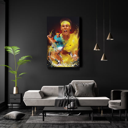 Rafael Nadal Canvas Print | Tennis Legend Wall Art