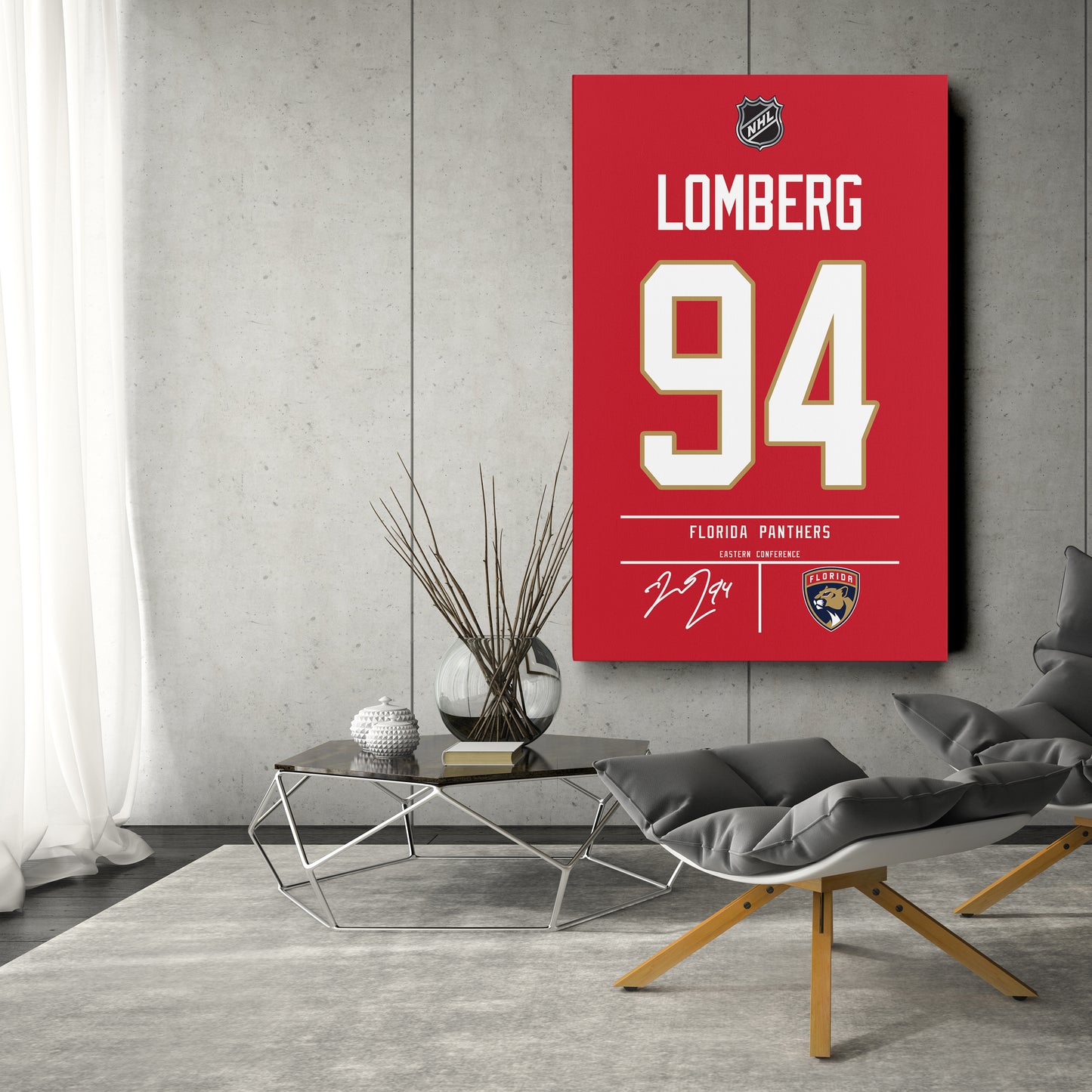 Ryan Lomberg Panthers Jersey Canvas Print | Wall Art Decor