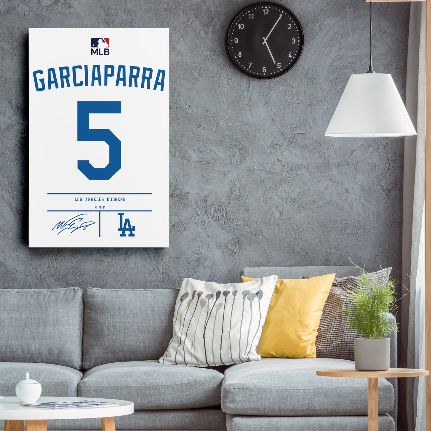 Nomar Garciaparra Dodgers Jersey Canvas Print | Wall Art Decor