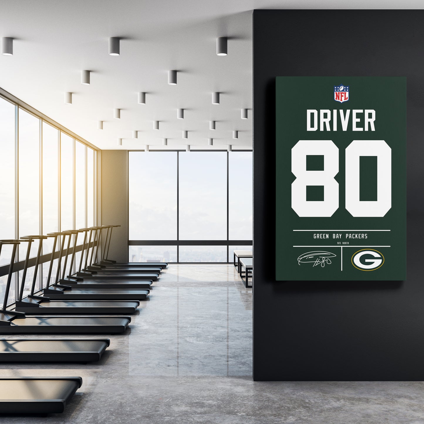 Donald Driver Green Bay Packers Jersey Canvas Wall Art