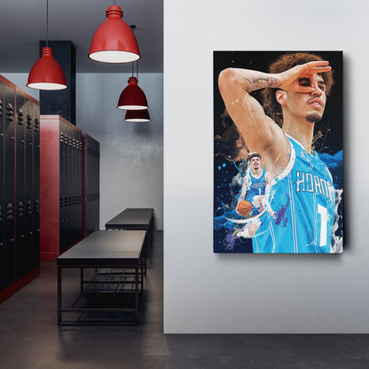 LaMelo Ball Hornets Canvas Print | Charlotte Basketball Wall Art