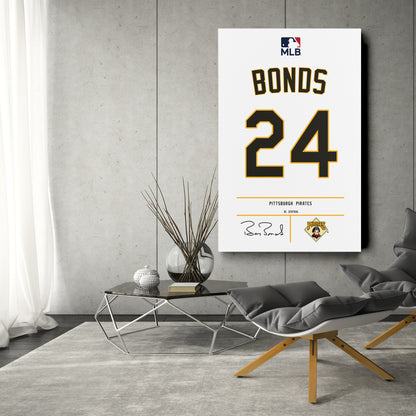 Barry Bonds Pirates Jersey Canvas Print | Wall Art Decor
