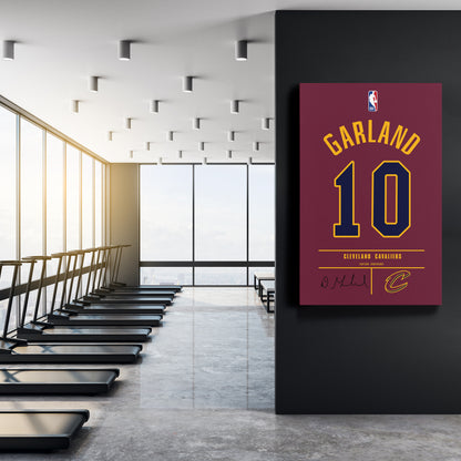 Darius Garland Cavaliers Jersey Canvas Print | Wall Art Decor