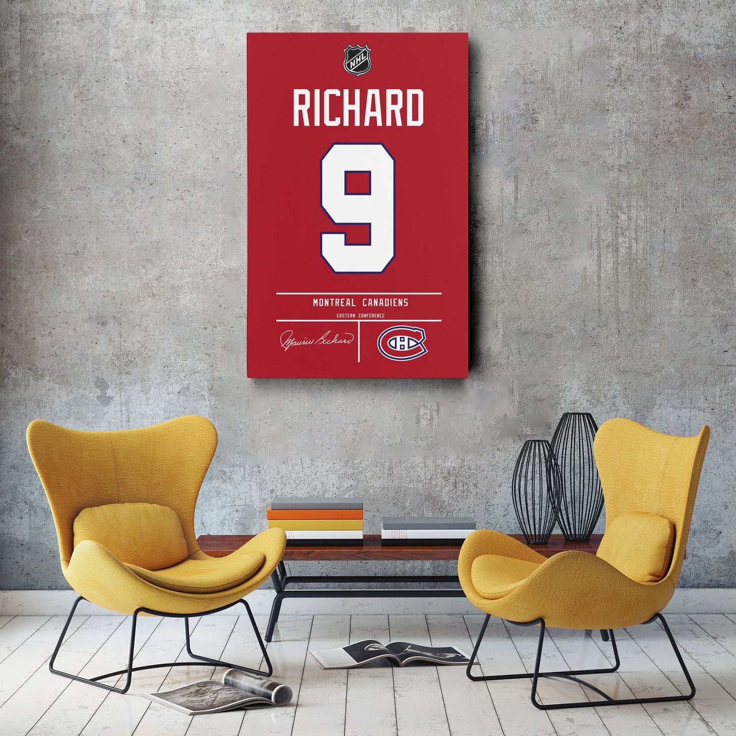 Maurice Richard Canadiens Jersey Canvas Print | Wall Art Decor