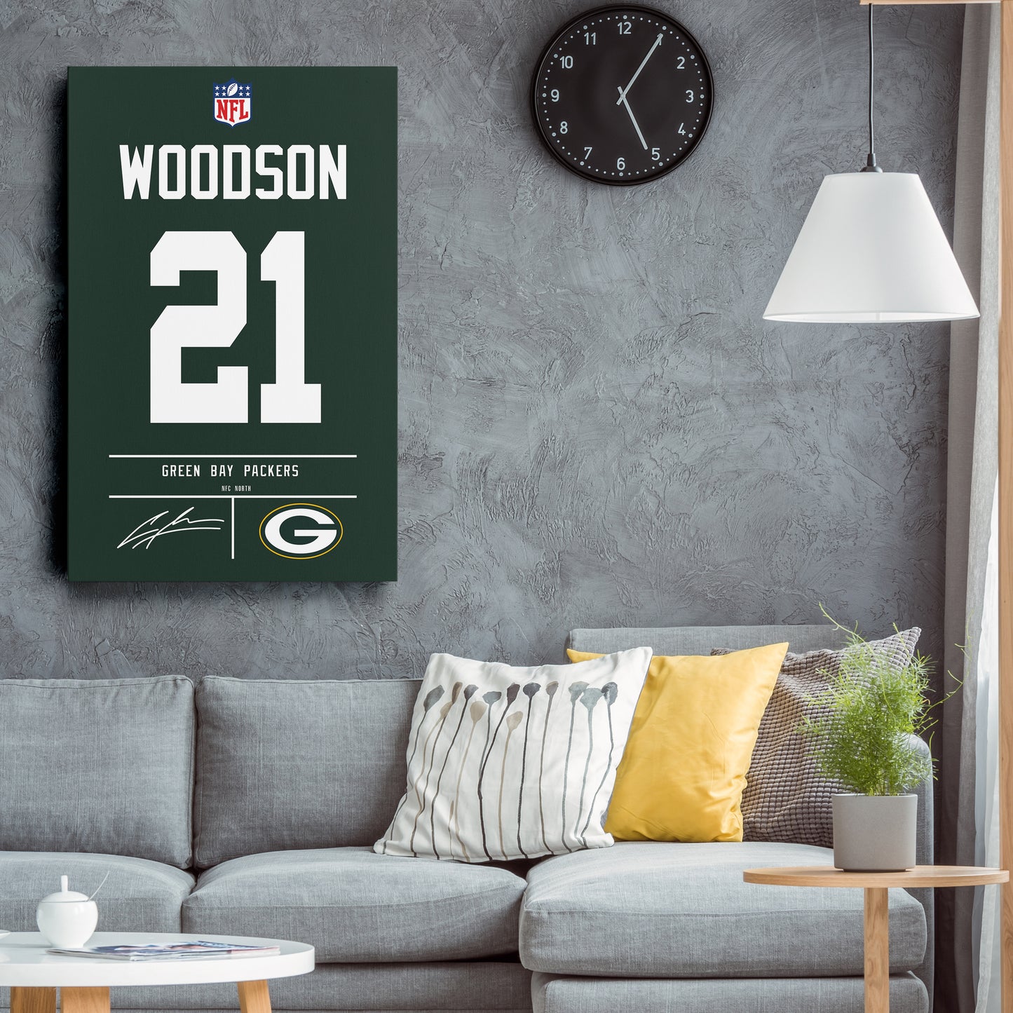 Charles Woodson Packers Jersey Canvas Print | Wall Art Decor