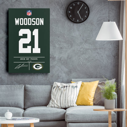 Charles Woodson Packers Jersey Canvas Print | Wall Art Decor