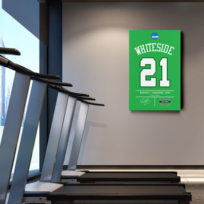 Hassan Whiteside Thundering Herd Jersey Canvas Print | Wall Art Decor