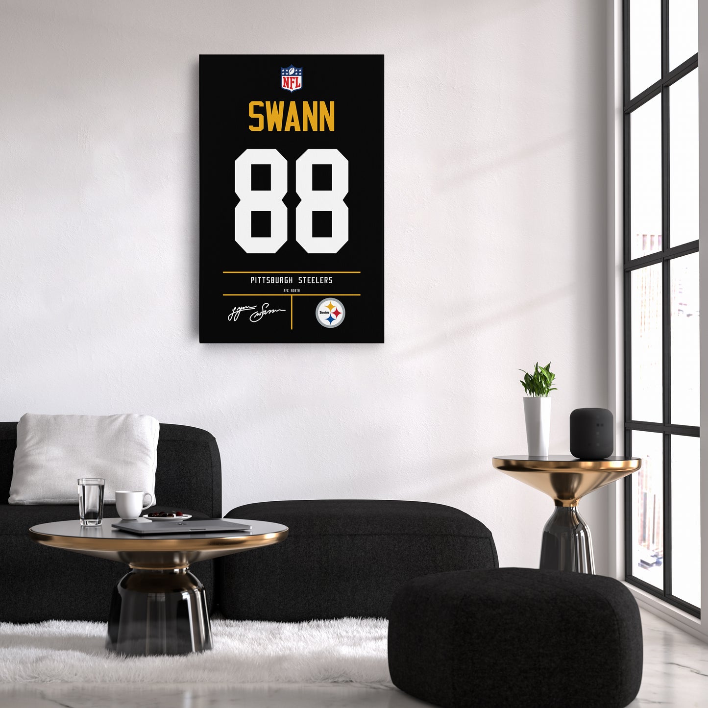 Lynn Swann Pittsburgh Steelers Jersey Canvas Wall Art