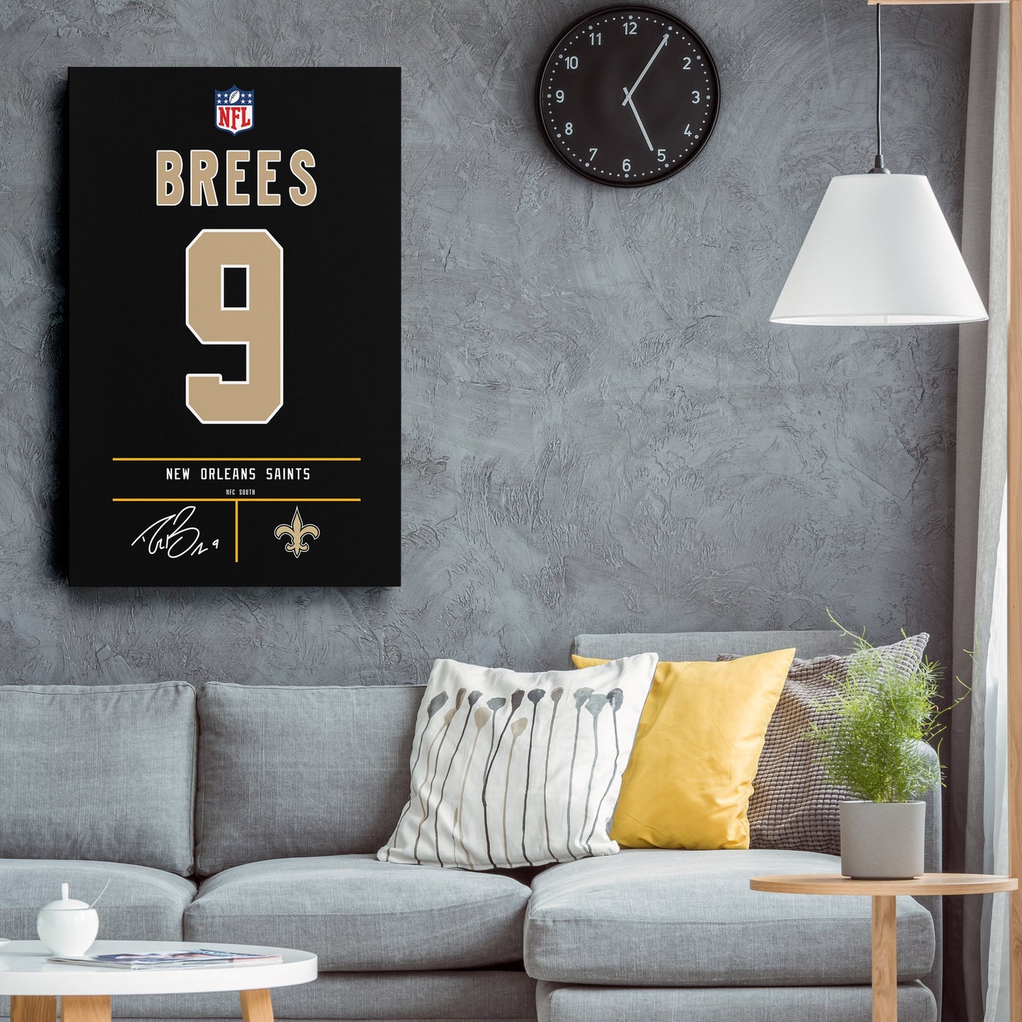 Drew Brees Saints Jersey Canvas Print | Wall Art Decor