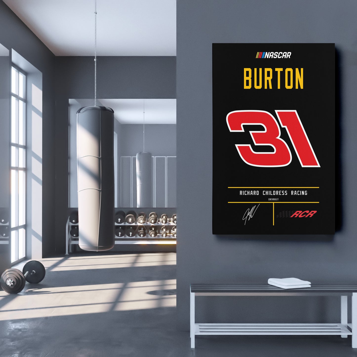 Jeff Burton Richard Childress Racing Jersey Canvas Print | Wall Art Decor