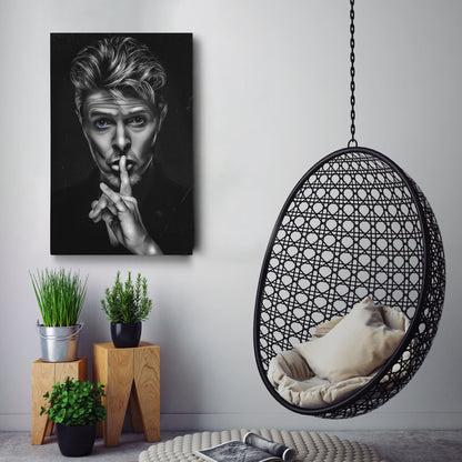 David Bowie ‘Shhh’ Canvas Print | Iconic Music Legend Wall Art