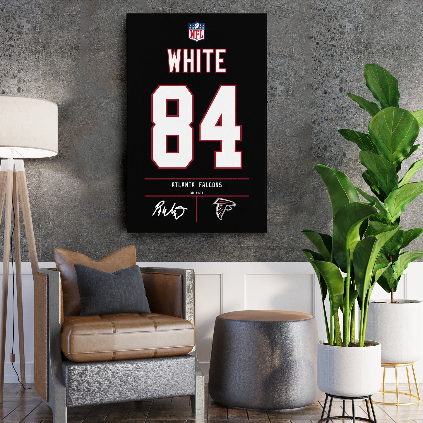 Roddy White Atlanta Falcons Jersey Canvas Wall Art