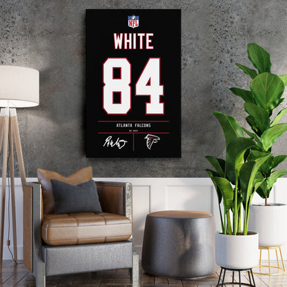Roddy White Atlanta Falcons Jersey Canvas Wall Art