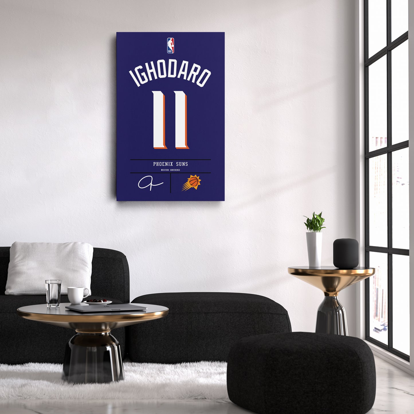 Oso Ighodaro Phoenix Suns Jersey Canvas Wall Art