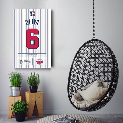 Tony Oliva Minnesota Twins Jersey Canvas Wall Art