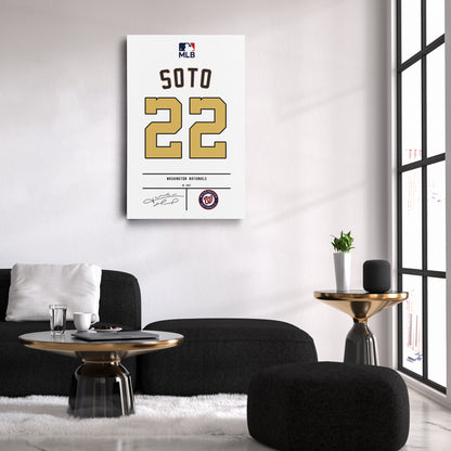 Juan Soto Nationals Jersey Canvas Print | Wall Art Decor