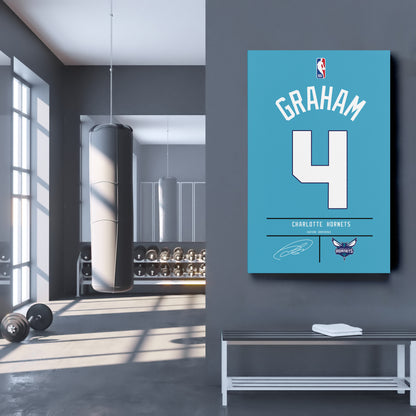 Devonte' Graham Hornets Jersey Canvas Print | Wall Art Decor