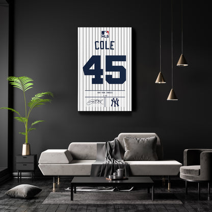 Gerrit Cole Yankees Jersey Canvas Print | Wall Art Decor