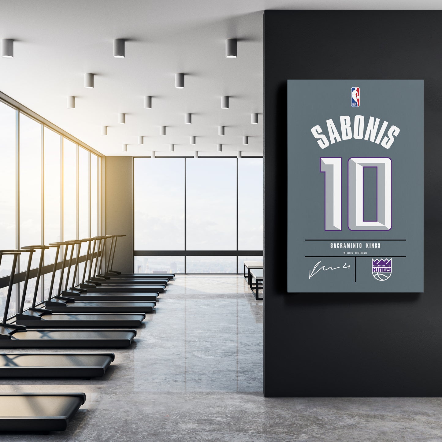 Domantas Sabonis Kings Jersey Canvas Print | Wall Art Decor