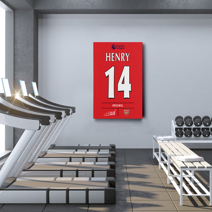 Thierry Henry Arsenal Jersey Canvas Print | Wall Art Decor