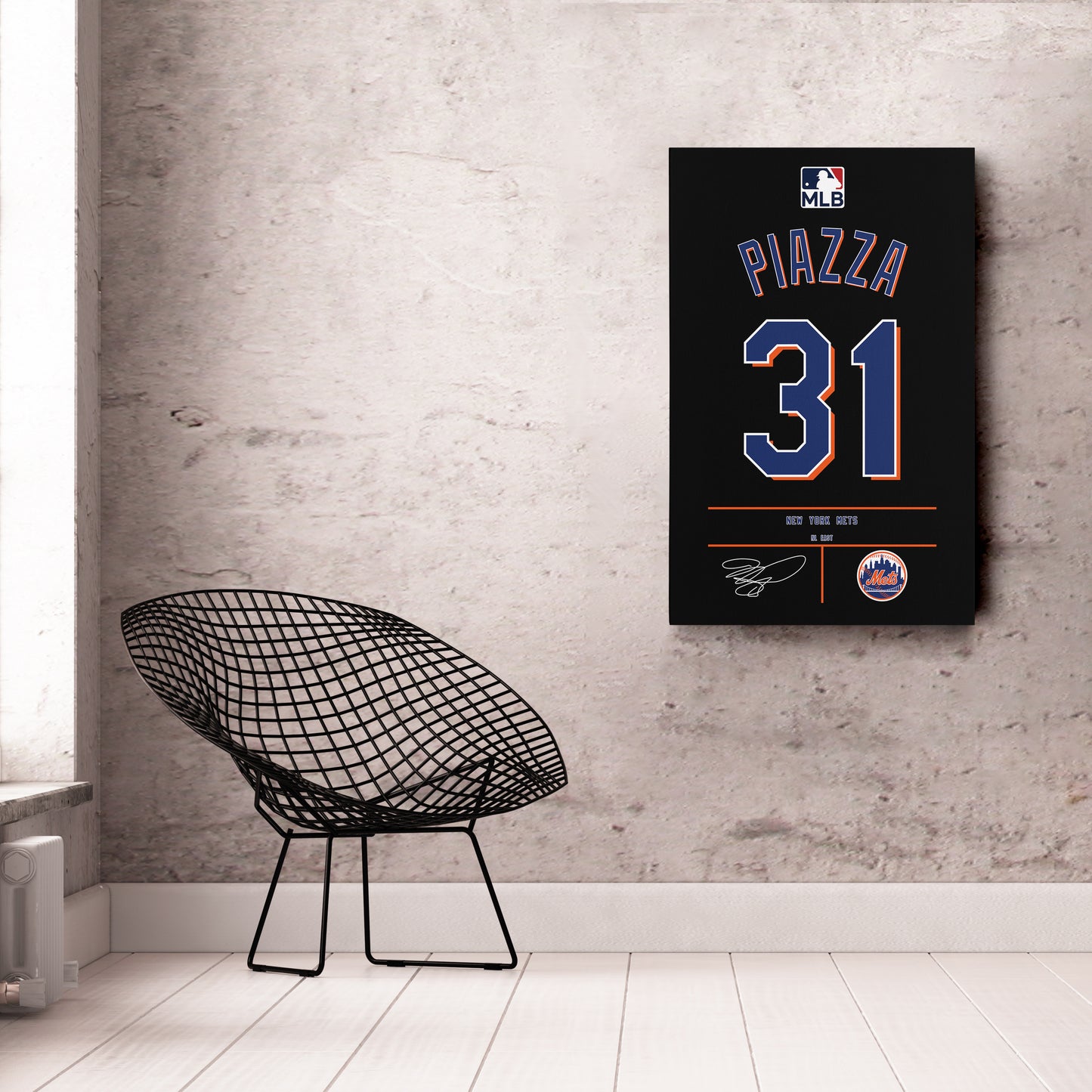 Mike Piazza Mets Jersey Canvas Print | Wall Art Decor