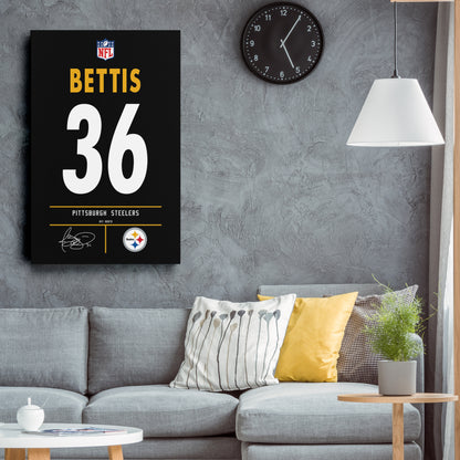 Jerome Bettis Steelers Jersey Canvas Print | Wall Art Decor