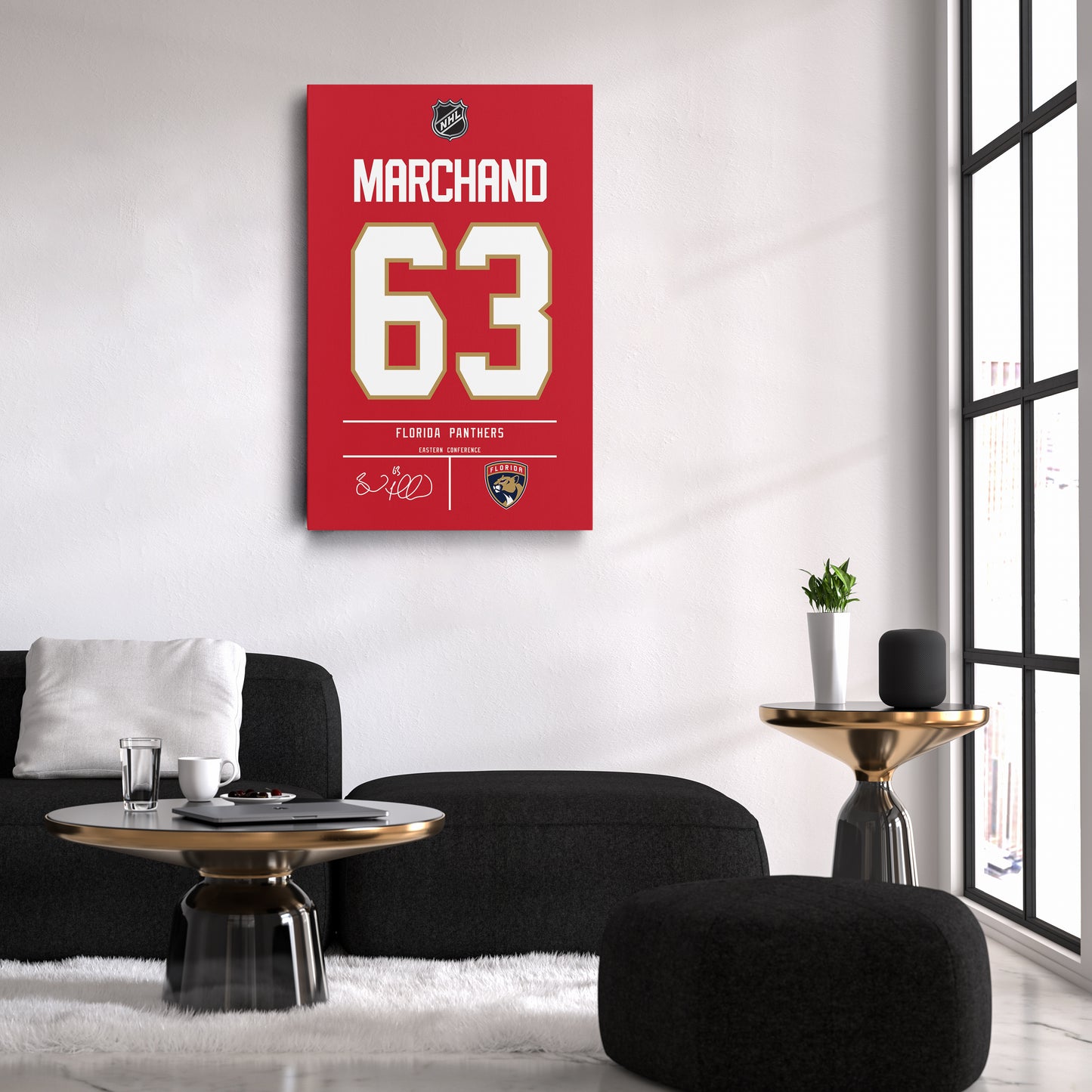 Brad Marchand Florida Panthers Jersey Canvas Wall Art