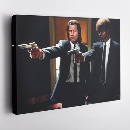 Pulp Fiction Gun Point Canvas Print | Cult Movie Wall Art