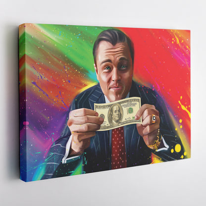 The Wolf of Wall Street 100 Dollar Bill Canvas Print | Money & Hustle Wall Art