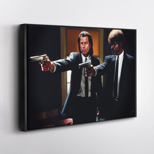 Pulp Fiction Gun Point Canvas Print | Cult Movie Wall Art