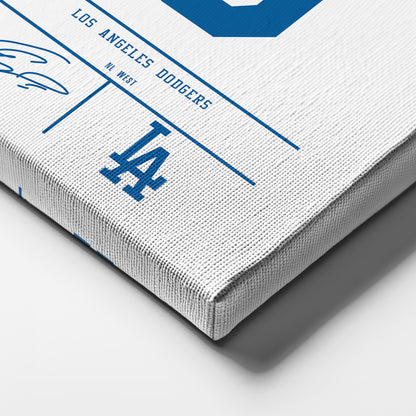 Nomar Garciaparra Dodgers Jersey Canvas Print | Wall Art Decor