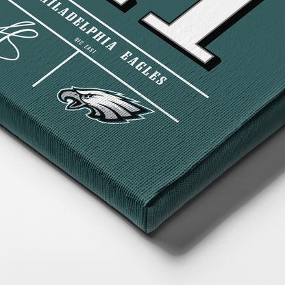 A. J. Brown Eagles Jersey Canvas Print | Wall Art Decor