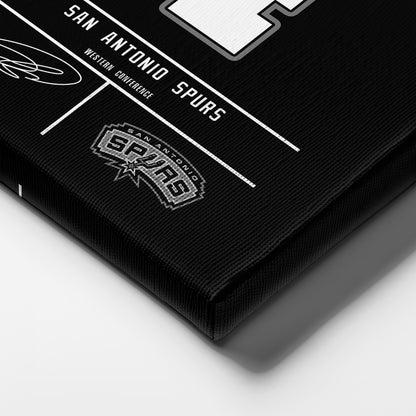 Devonte' Graham Spurs Jersey Canvas Print | Wall Art Decor