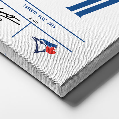 Vladimir Guerrero Jr. Blue Jays Jersey Canvas Print | Wall Art Decor