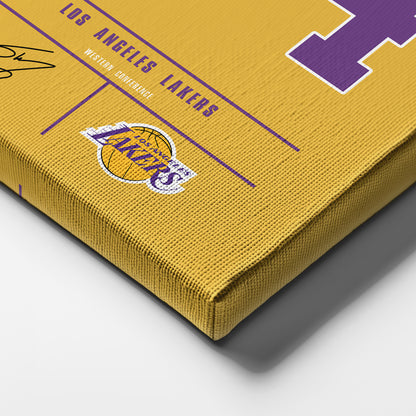 Shaquille O'Neal Lakers Jersey Canvas Print | Wall Art Decor