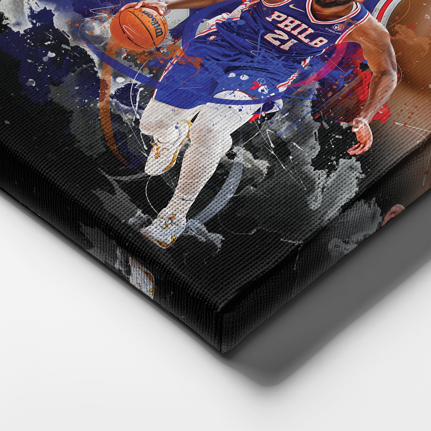 Joel Embiid 76ers Canvas Print | Philadelphia Basketball Wall Art