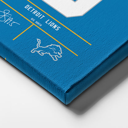 David Montgomery Lions Jersey Canvas Print | Wall Art Decor