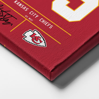Christian Okoye Chiefs Jersey Canvas Print  Wall Art Decor