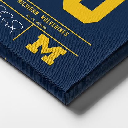 Tom Brady Wolverines Jersey Canvas Print | Wall Art Decor