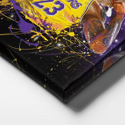 LeBron James Lakers Canvas Print | Basketball Legend Wall Art