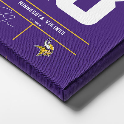 Justin Jefferson Vikings Jersey Canvas Print | Wall Art Decor