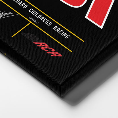 Jeff Burton Richard Childress Racing Jersey Canvas Print | Wall Art Decor