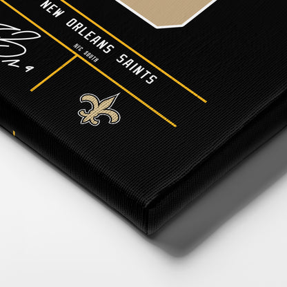 Drew Brees Saints Jersey Canvas Print | Wall Art Decor