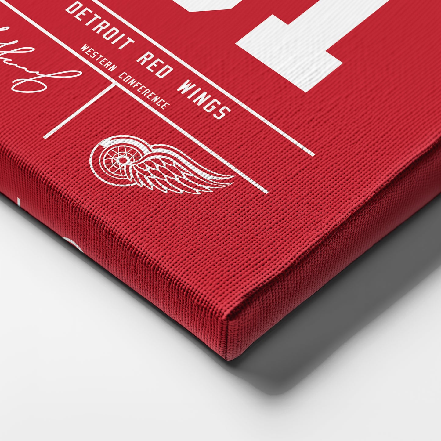 Sergei Fedorov Detroit Red Wings Jersey Canvas Wall Art