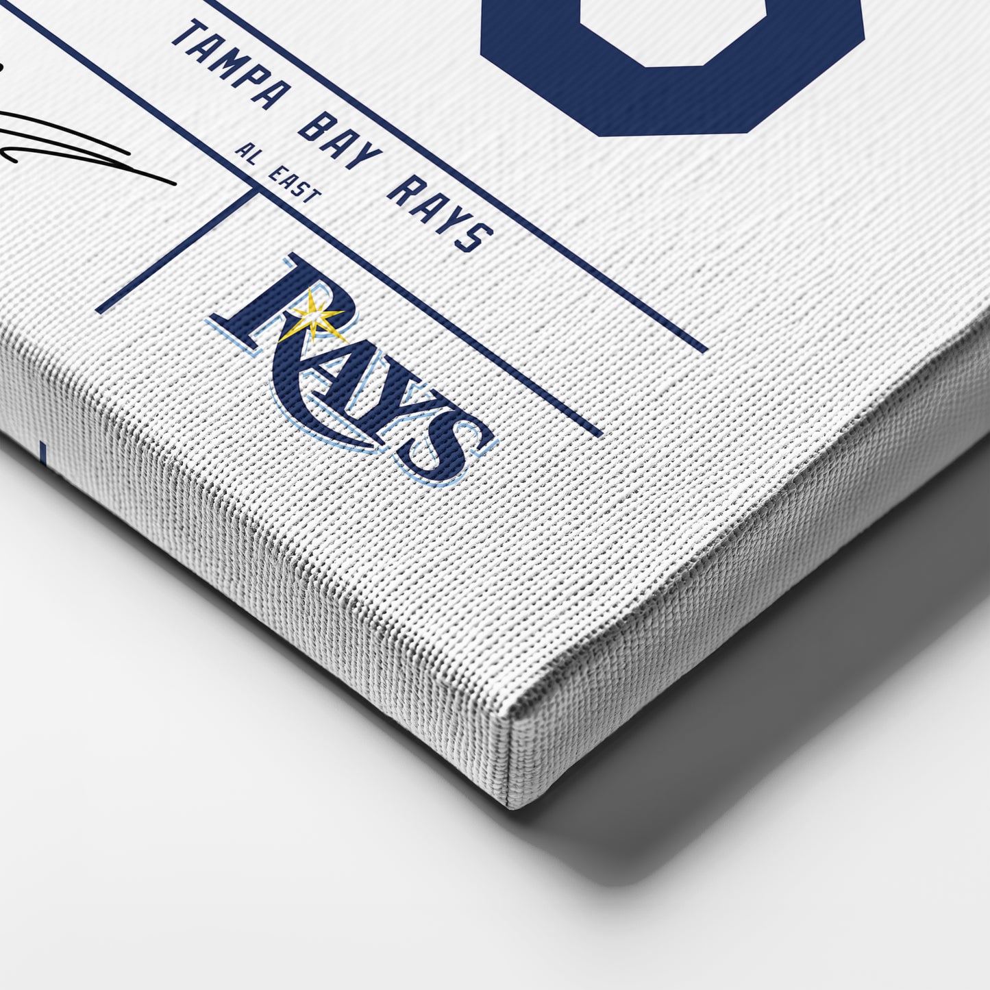 Junior Caminero Rays Jersey Canvas Print | Wall Art Decor