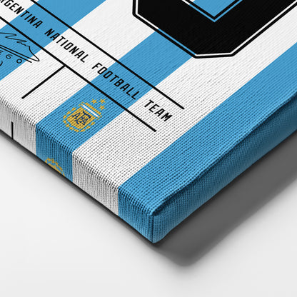 Diego Maradona Argentina Jersey Canvas Print | Wall Art Decor