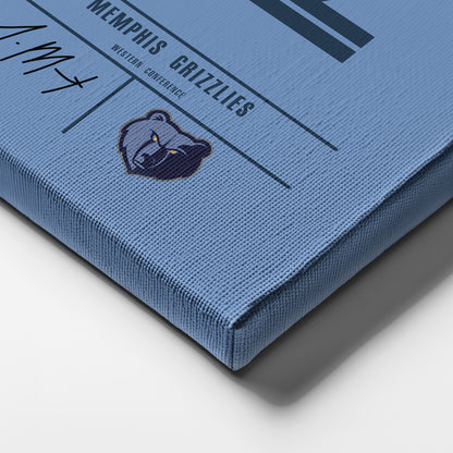 Ja Morant Grizzlies Jersey Canvas Print | Wall Art Decor