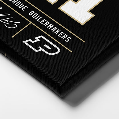 Brandon Kirsch Purdue Boilermakers Jersey Canvas Wall Art
